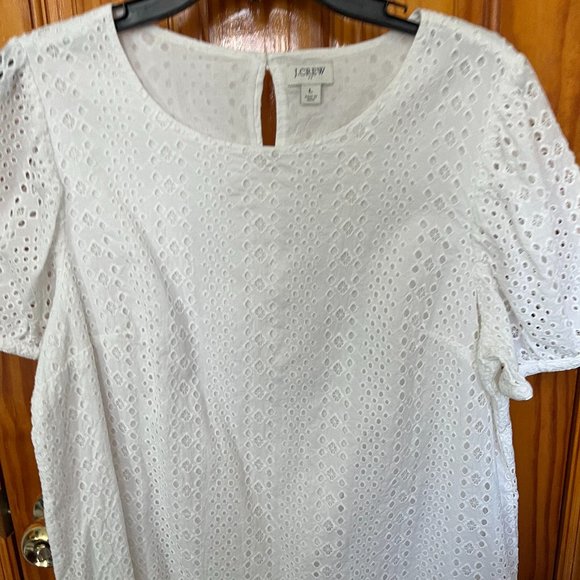 J. Crew Tops - J.Crew Eyelet Cotton Blouse